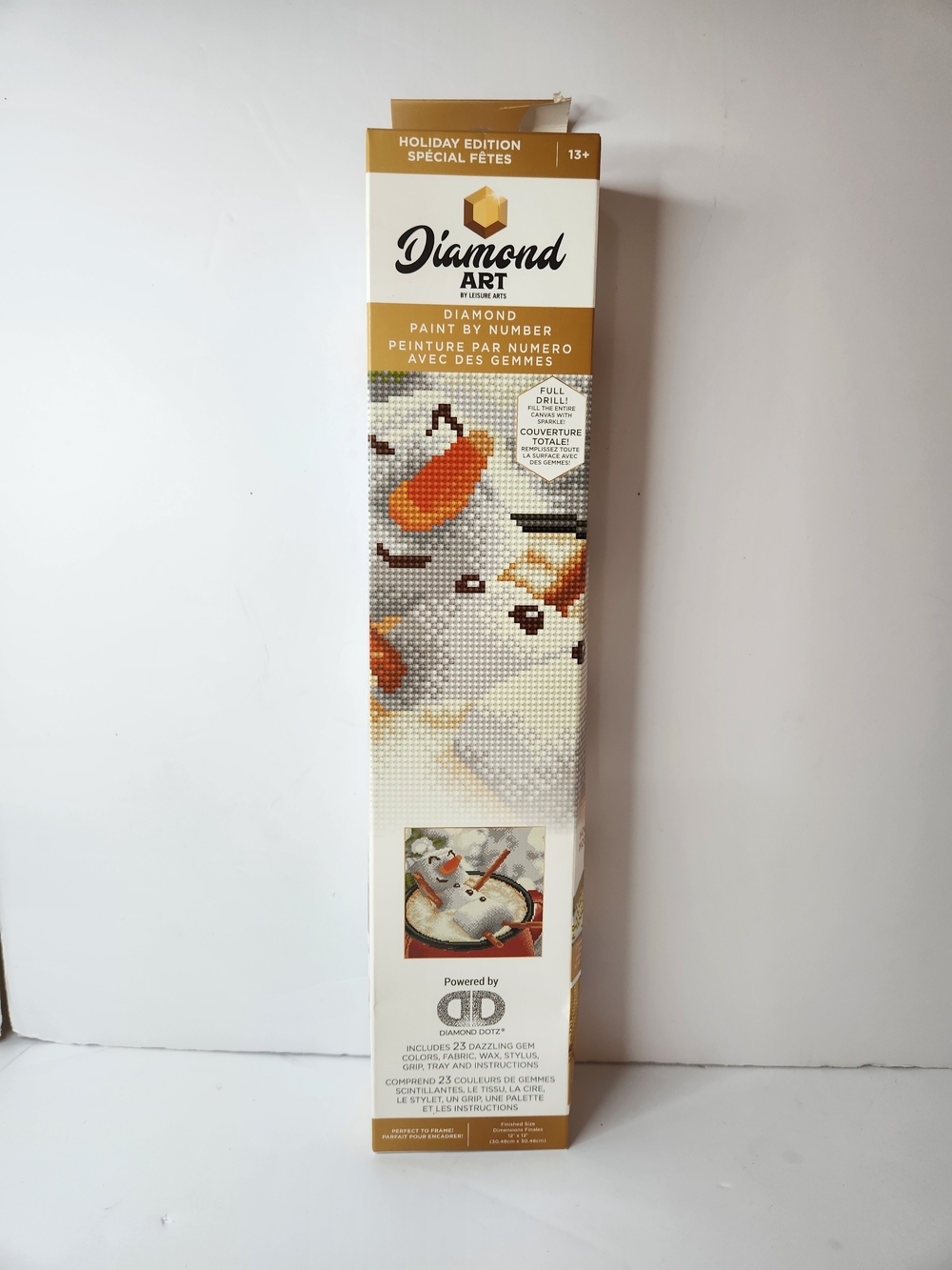 Diamond Art Holiday Edition Diamond Paint-By-Number Kit Snowman Latte